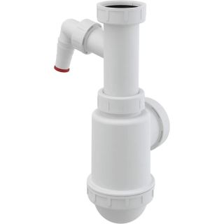 Сифон для мойки AlcaPlast c накидной гайкой 6/4" и подводкой A443P-DN50/40